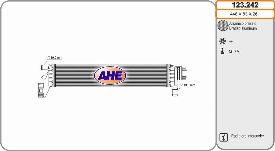 AHE 123.242 - Radiator, engine cooling car-mod.net
