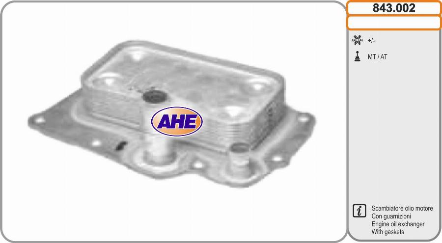 AHE 843.002 - Oil Cooler, engine oil car-mod.net