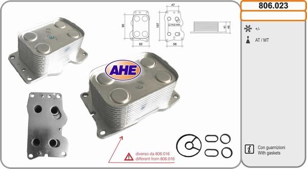 AHE 806.023 - Oil Cooler, engine oil car-mod.net