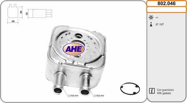 AHE 802.046 - Oil Cooler, engine oil car-mod.net