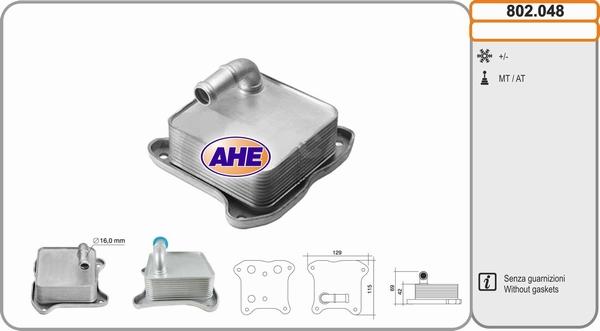 AHE 802.048 - Oil Cooler, engine oil car-mod.net