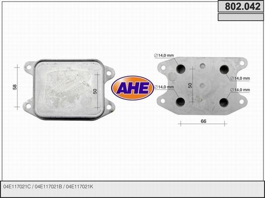 AHE 802.042 - Oil Cooler, engine oil car-mod.net