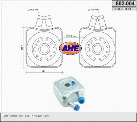 AHE 802.004 - Oil Cooler, engine oil car-mod.net