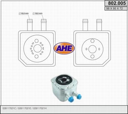 AHE 802.005 - Oil Cooler, engine oil car-mod.net