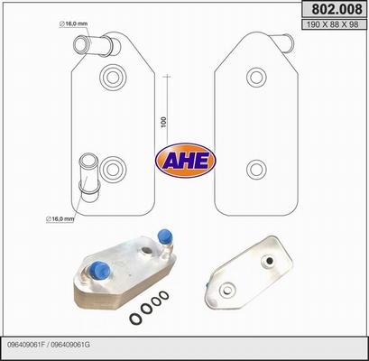 AHE 802.008 - Oil Cooler, engine oil car-mod.net