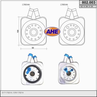 AHE 802.003 - Oil Cooler, engine oil car-mod.net