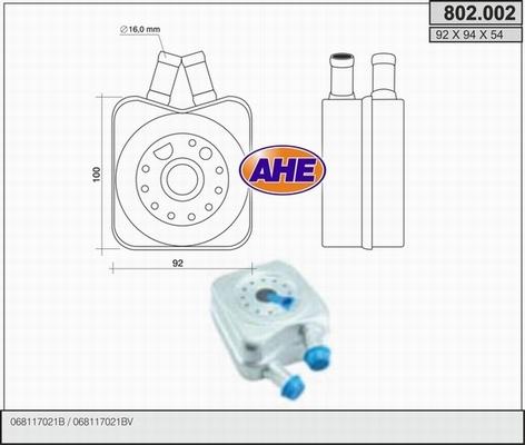 AHE 802.002 - Oil Cooler, engine oil car-mod.net