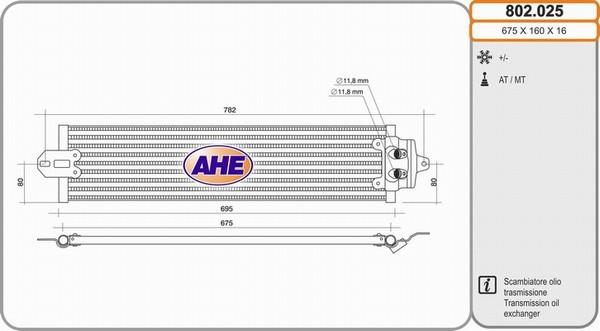 AHE 802.025 - Oil Cooler, engine oil car-mod.net