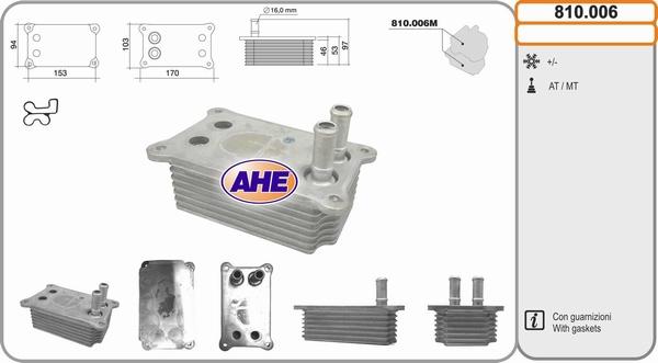 AHE 810.006 - Oil Cooler, engine oil car-mod.net
