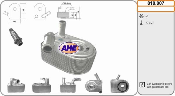 AHE 810.007 - Oil Cooler, engine oil car-mod.net