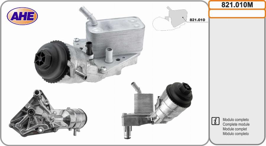 AHE 821.010M - Oil Cooler, engine oil car-mod.net