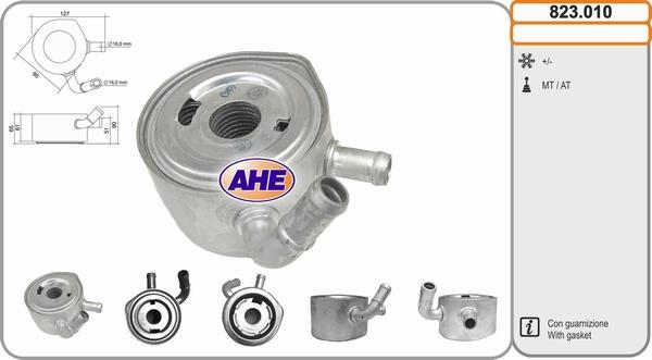 AHE 823.010 - Oil Cooler, engine oil car-mod.net