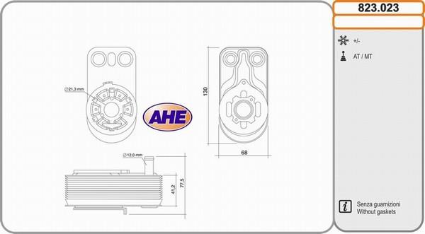 AHE 823.023 - Oil Cooler, engine oil car-mod.net