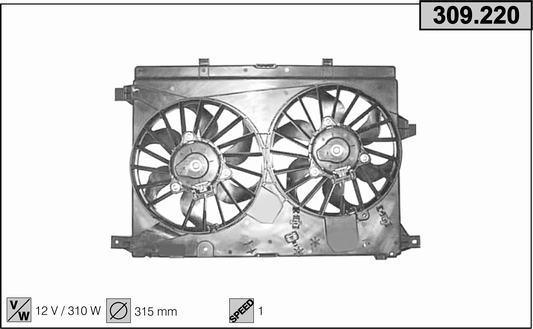 AHE 309.220 - Fan, radiator car-mod.net