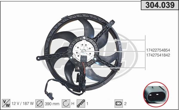 AHE 304.039 - Fan, radiator car-mod.net