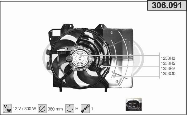 AHE 306.091 - Fan, radiator car-mod.net