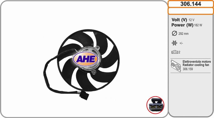 AHE 306.144 - Fan, radiator car-mod.net