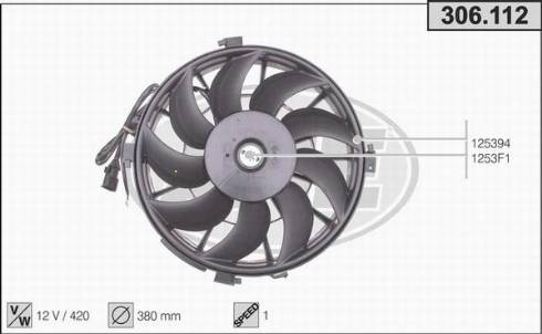AHE 306.112 - Fan, radiator car-mod.net