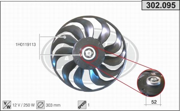 AHE 302.095 - Fan, radiator car-mod.net