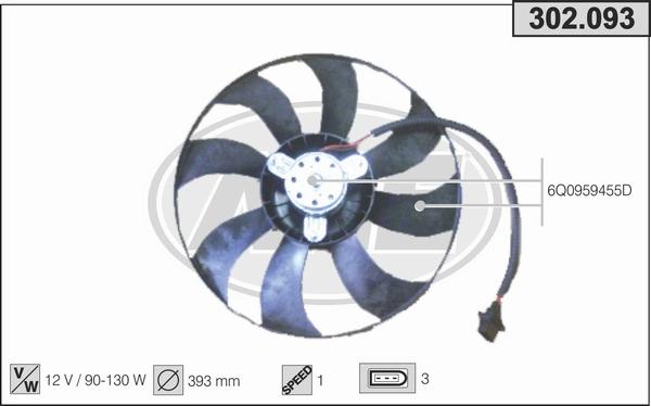 AHE 302.093 - Fan, radiator car-mod.net