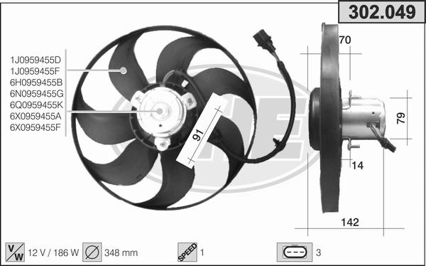 AHE 302.049 - Fan, radiator car-mod.net