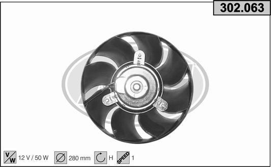 AHE 302.063 - Fan, radiator car-mod.net