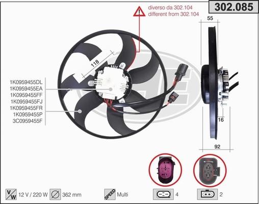 AHE 302.085 - Fan, radiator car-mod.net