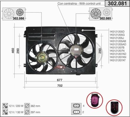AHE 302.081 - Fan, radiator car-mod.net