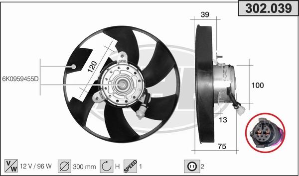 AHE 302.039 - Fan, radiator car-mod.net