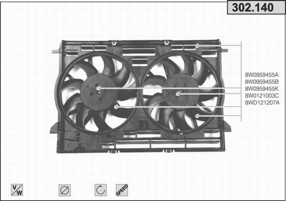 AHE 302.140 - Fan, radiator car-mod.net