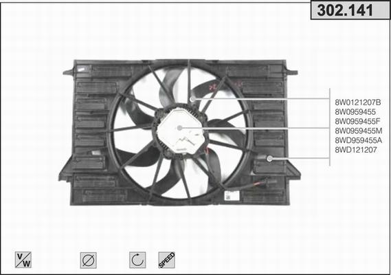 AHE 302.141 - Fan, radiator car-mod.net