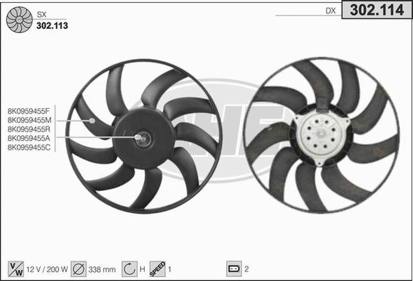AHE 302.114 - Fan, radiator car-mod.net