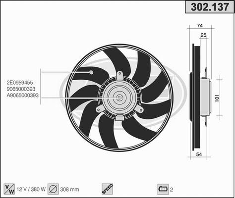 AHE 302.137 - Fan, radiator car-mod.net