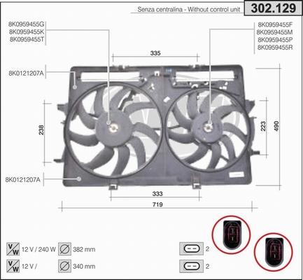 AHE 302.129 - Fan, radiator car-mod.net