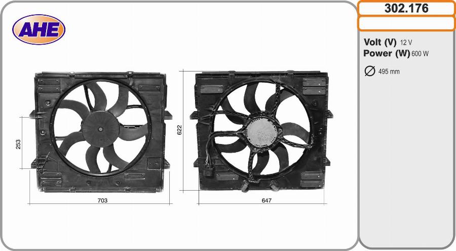 AHE 302.176 - Fan, radiator car-mod.net