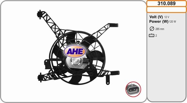 AHE 310.089 - Fan, radiator car-mod.net
