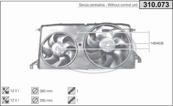AHE 310.073 - Fan, radiator car-mod.net