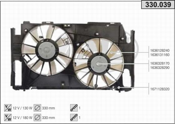 AHE 330.039 - Fan, radiator car-mod.net