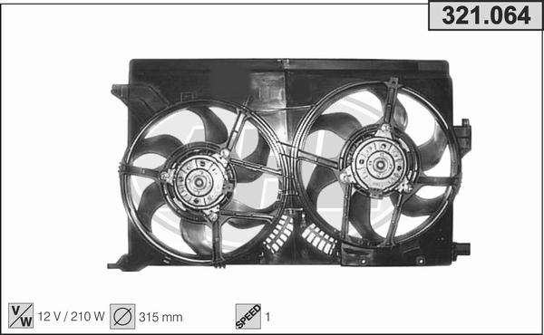 AHE 321.064 - Fan, radiator car-mod.net
