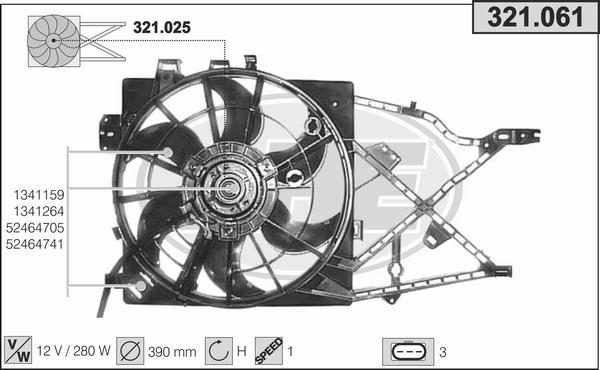 AHE 321.061 - Fan, radiator car-mod.net