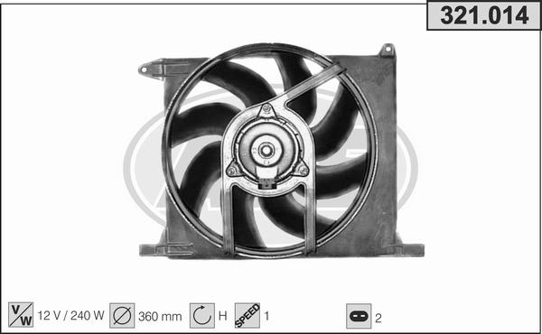 AHE 321.014 - Fan, radiator car-mod.net