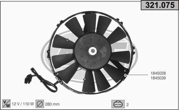 AHE 321.075 - Fan, radiator car-mod.net