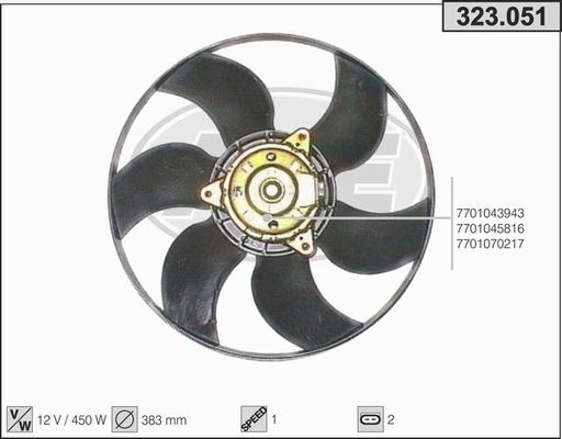 AHE 323.051 - Fan, radiator car-mod.net