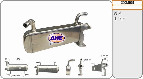 AHE 202.009 - Cooler, exhaust gas recirculation car-mod.net