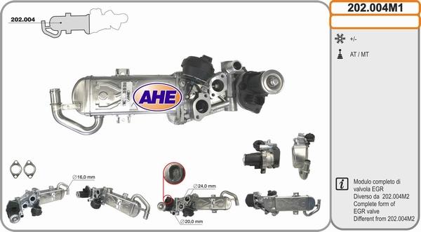 AHE 202.004M1 - Cooler, exhaust gas recirculation car-mod.net