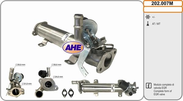 AHE 202.007M - Cooler, exhaust gas recirculation car-mod.net