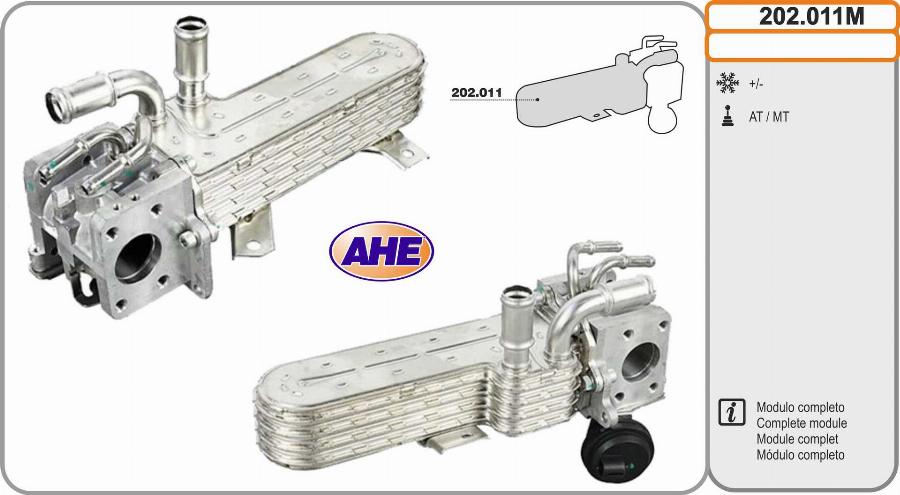 AHE 202.011M - Cooler, exhaust gas recirculation car-mod.net