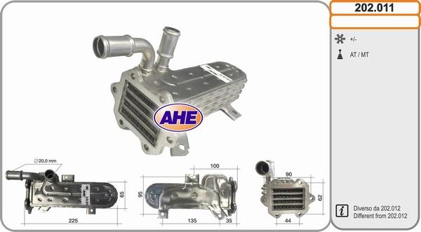 AHE 202.011 - Cooler, exhaust gas recirculation car-mod.net