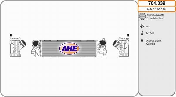 AHE 704.039 - Intercooler, charger car-mod.net