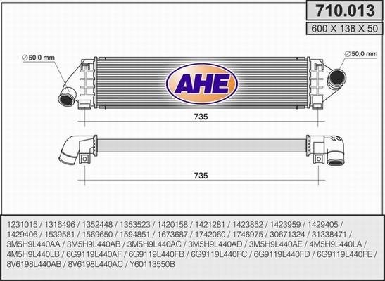 AHE 710.013 - Intercooler, charger car-mod.net